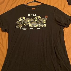 Superdry vintage logo layered camo tee